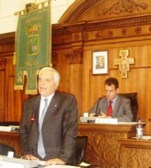 Il Presidente Nicola Bono</br>e il Presidente del Consiglio </br>Michele Mangiafico.